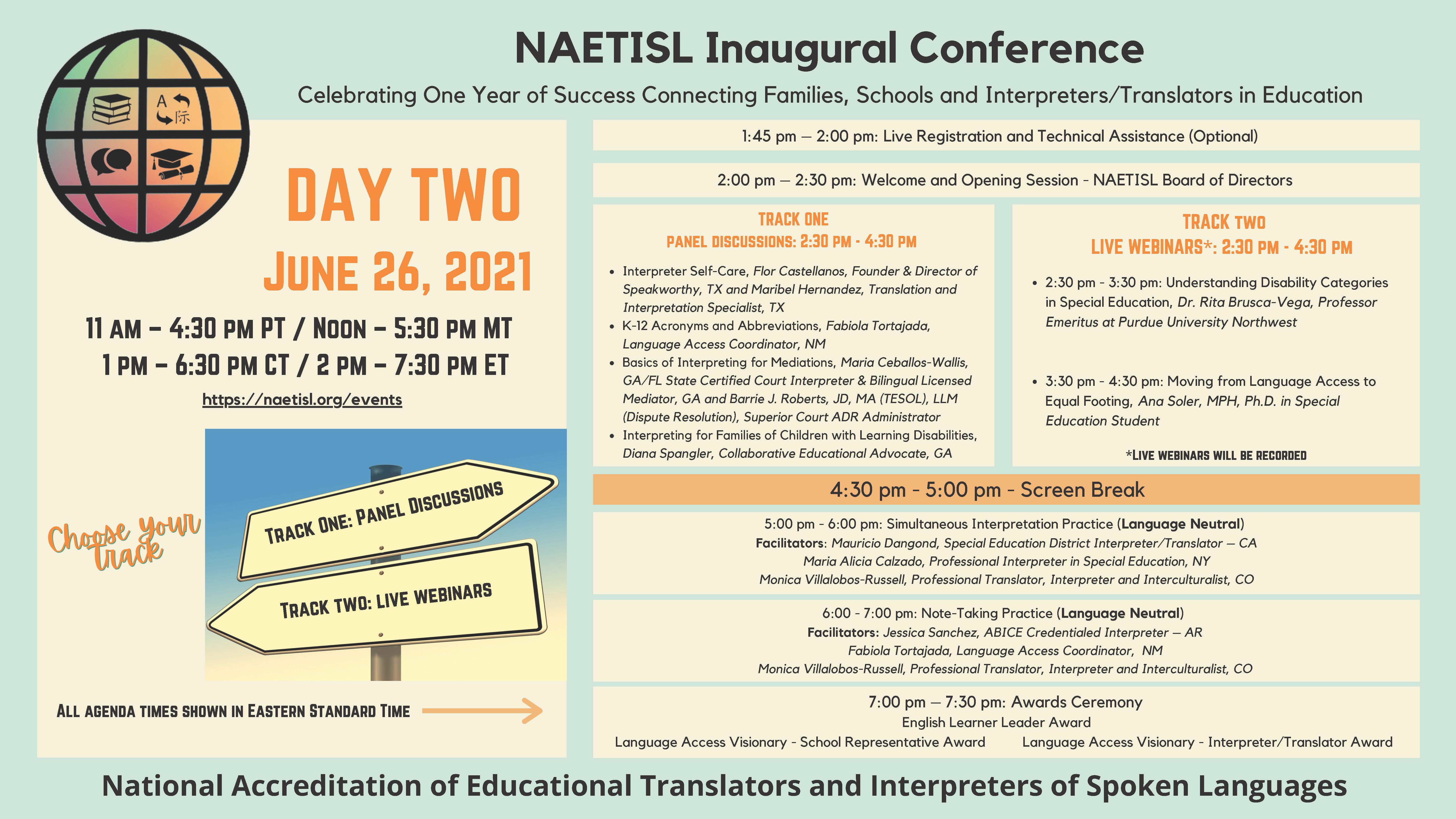 NAETISL Inaugural Virtual Conference - Agenda - Day Two-jpg