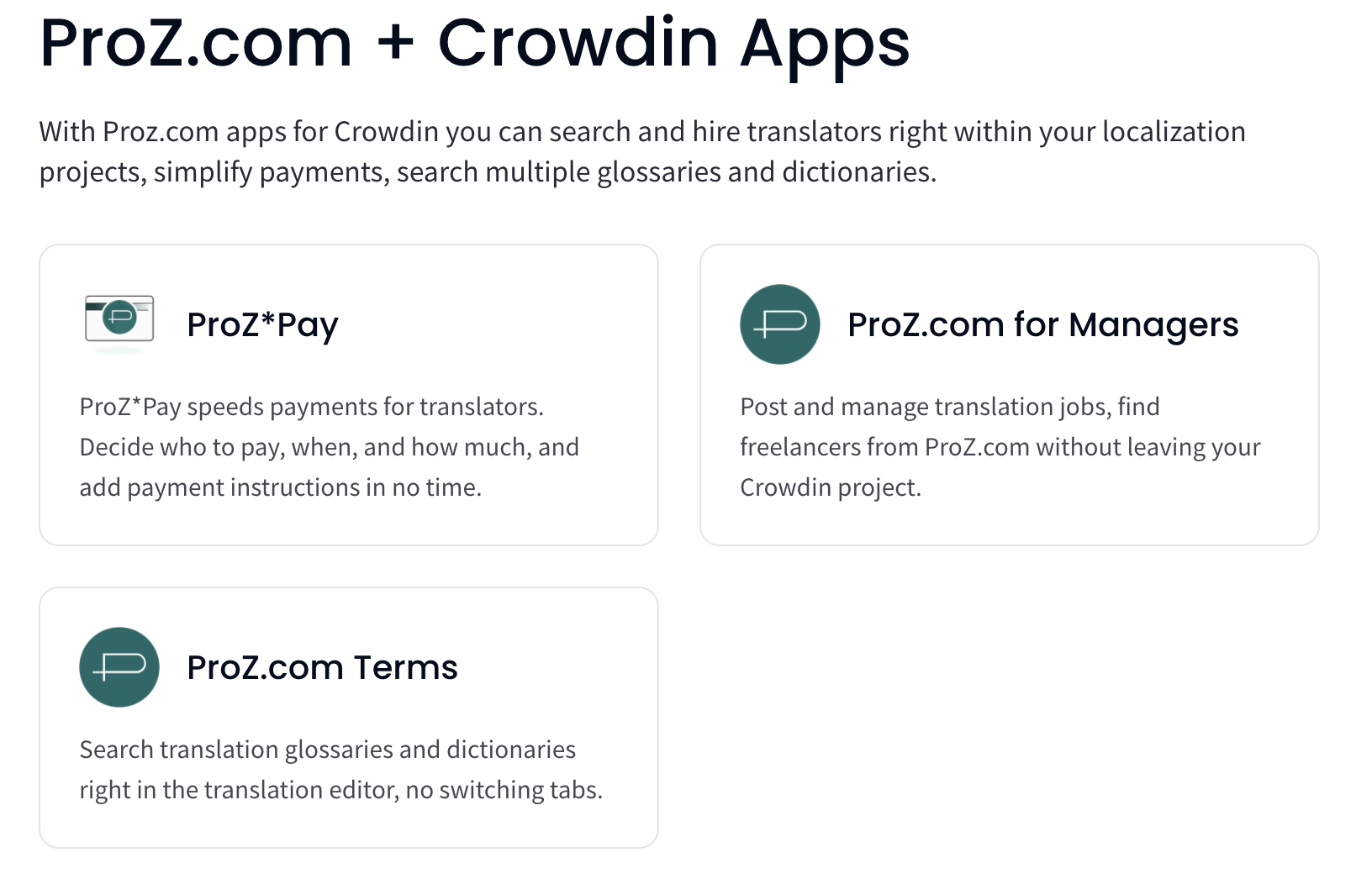 ProZ.com + Crowdin Apps