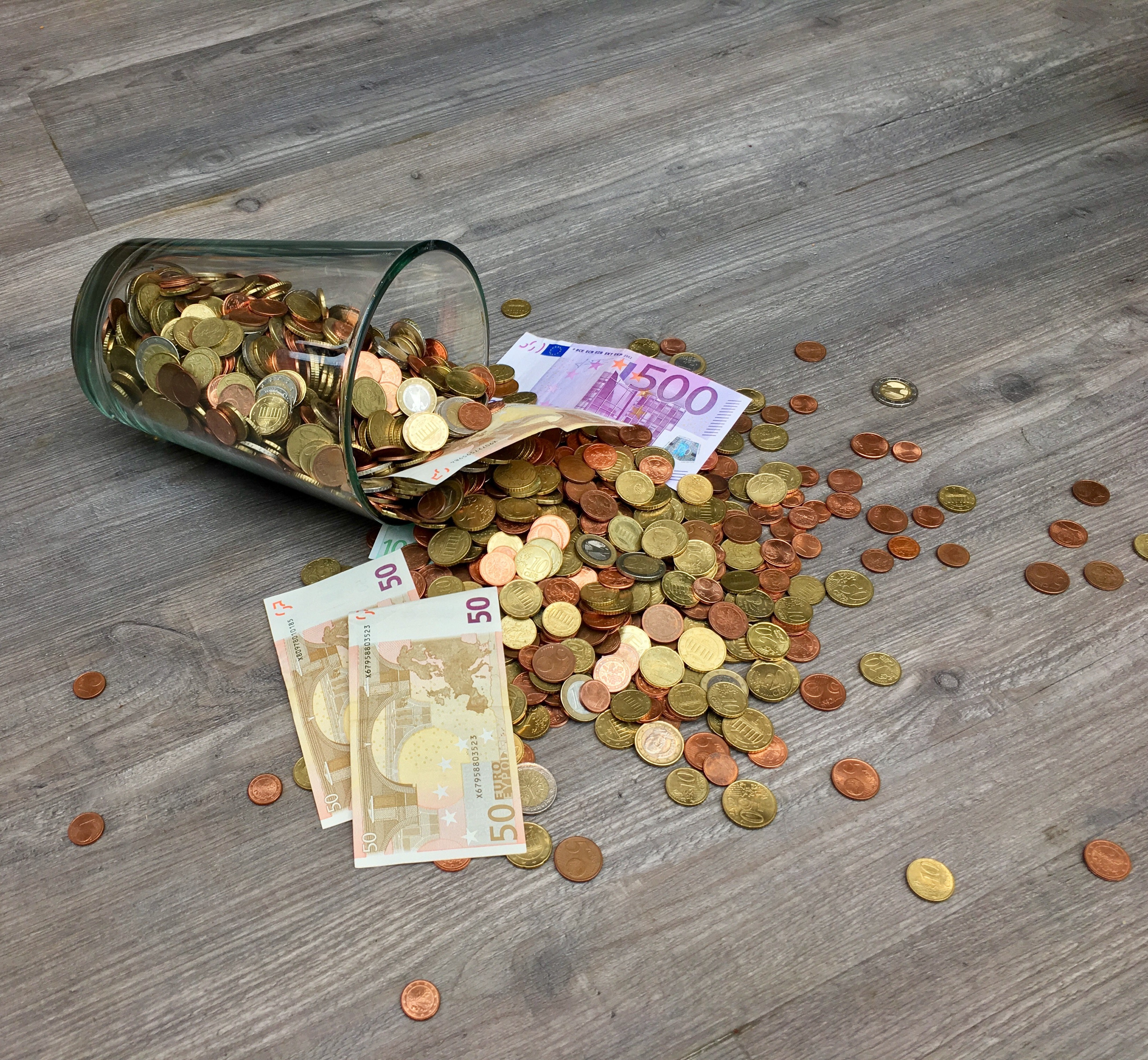 money in jar