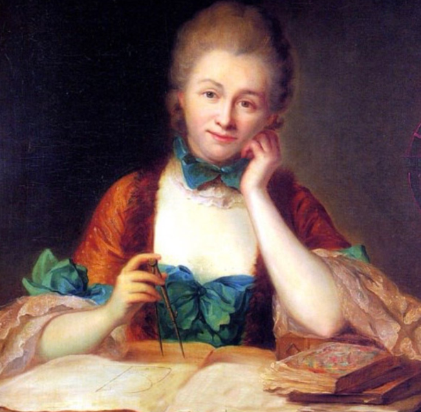 Oil painting of Emilie du Châtelet